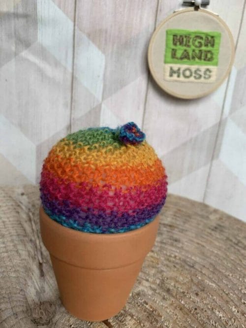 Knitted Rainbow Cactus in Terracotta Pots Gift Ideas gifts 3