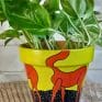 Long neck hand painted planter pot for up to 15cm pots