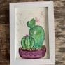 Original Hand Painted Watercolour in Frame 6"x4" - Succulent Strike
