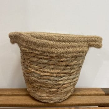 Rustic Seaweed Natural Small Basket With Handles For 13cm pot Plant Accessories basket 2