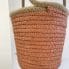 rustic seafoam medium hanging macrame basket for 15cm pot