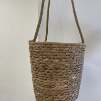 Rustic natural Large Hanging Macrame Basket For 21cm pot Macrame basket 2