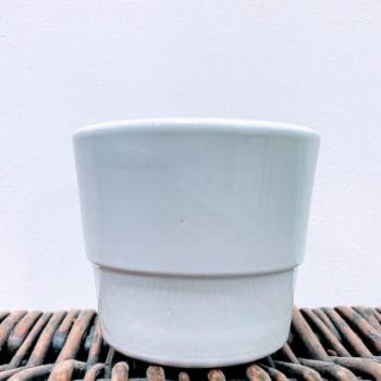 White Ceramic Simple Planter for 6.5cm pots Plant Accessories 6.5cm pot 2
