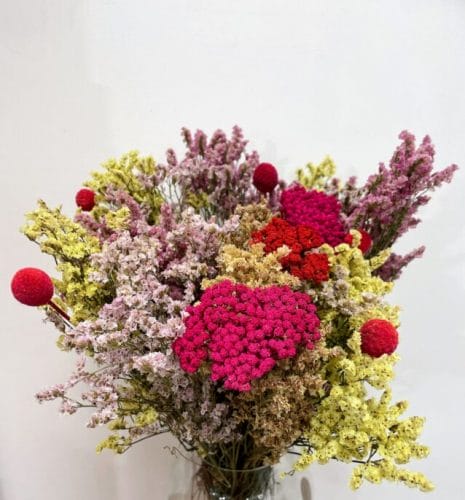 dried flowers rustic bouquet red wildflowers (copy)