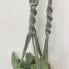 handmade chunky macrame plant hanger by oliwia khaki green