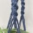 handmade chunky macrame plant hanger by oliwia dark blue