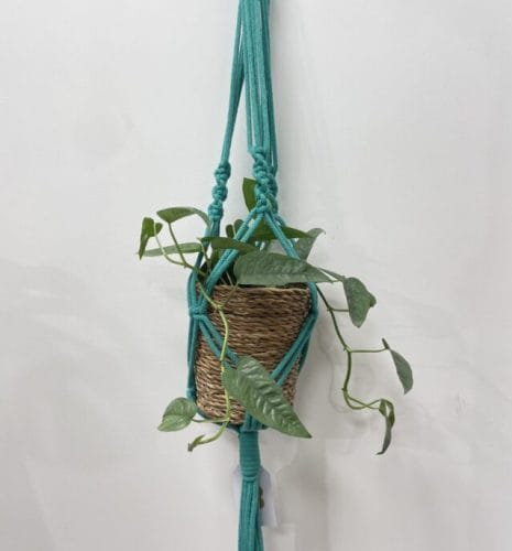 handmade chunky macrame plant hanger by oliwia aquamarine