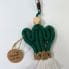 handmade macrame by oliwia zip bag keychain cactus keyring