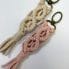 handmade macrame by oliwia zip bag keychain keyring