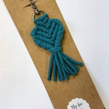 Handmade Love Heart Zip Bag Keychain By Madame Olive MEDIUM Gift Ideas cactus 4