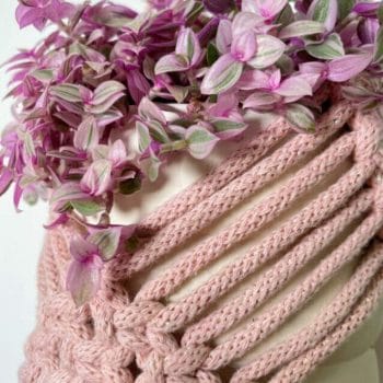 Handmade Plant Hanger by Oliwia SPARKLY PINK Handmade Macrame by Oliwia handmade 2