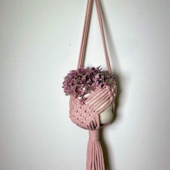 Handmade Plant Hanger by Oliwia SPARKLY PINK Handmade Macrame by Oliwia handmade