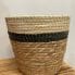 rustic seaweed natural black stripe basket large for 20cm pots