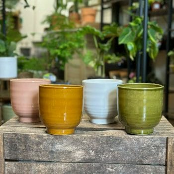 Classic Minimalistic Glazed Ceramic Planter for 12cm pot Planters ceramic