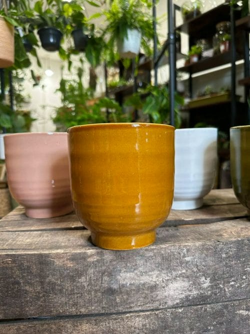 Classic Minimalistic Glazed Ceramic Planter for 12cm pot Planters ceramic 10