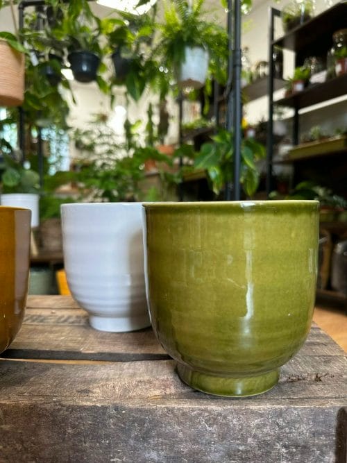 Classic Minimalistic Glazed Ceramic Planter for 12cm pot Planters ceramic 14