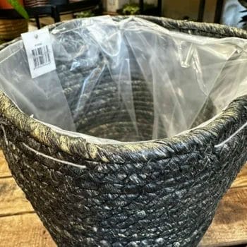 Rustic Natural Seaweed Basket Black LARGE Plant Accessories basket 2