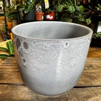 Seafoam Glazed Grey Ceramic Planter Planters ceramic 2