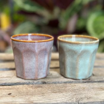 Retro Glazed Mug Style Planter Planters ceramic